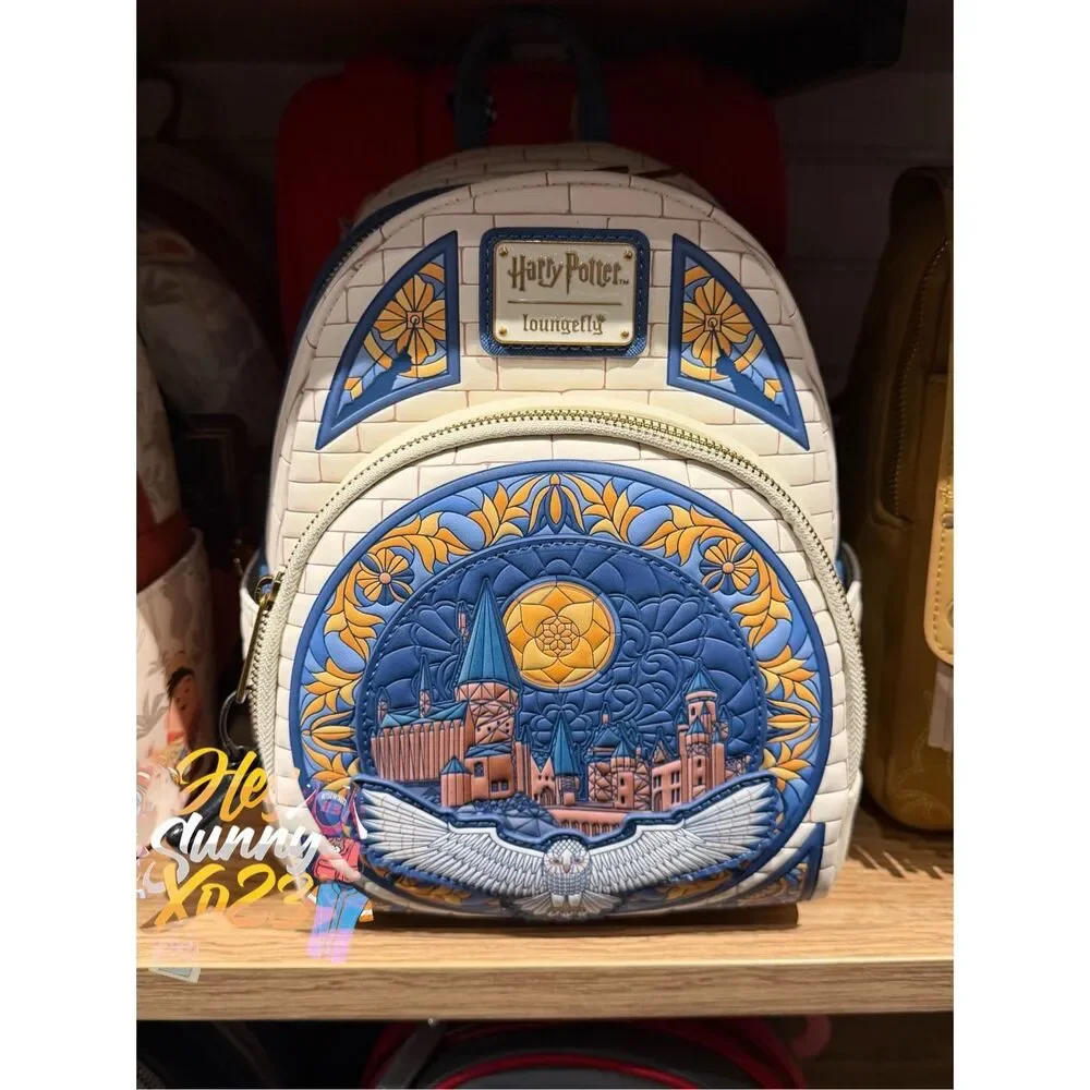 Loungefly Harry Potter Hedwig Hogwarts Stained Glass Mini Backpack